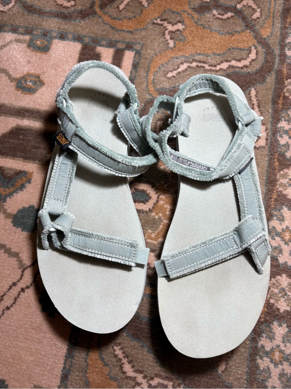 Teva  Pale Green Adjustable Strap Sandals